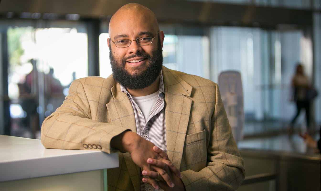 Founder Dr. Phillip Atiba Goff, Ph.D poses at the Center for Policing Equity.